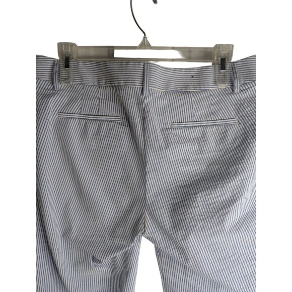 J.Crew Seersucker Pants Womens Sz 6  25" Inseam Cropped Coastal Chic Preppy - Picture 4 of 11